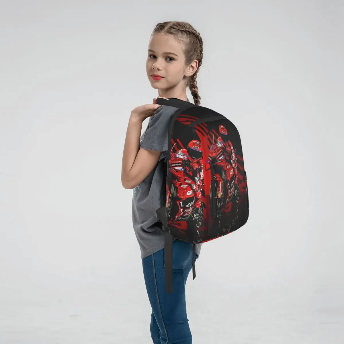Motorcycle Racing Marqueze (8) Backpack Daypack Boys Girls BookBag School Bag Shoulder Bags for Men Women