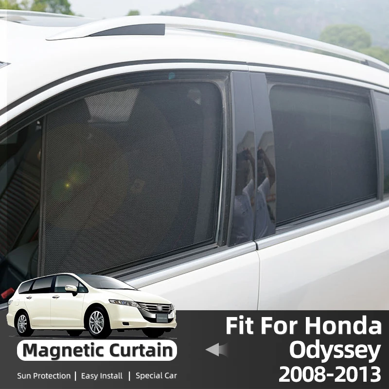 For Honda Odyssey RB3 RB4 2008-2013 Car Sunshade Magnetic Front Windshield Frame Curtain Rear Side Window Sun Shades Visor