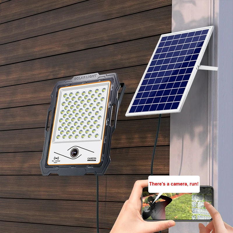 Imagem -02 - Luz Solar Brilhante Super da Parede de Inundação da Rua com Controle Remoto Spotlight Solar Inteligente ao ar Livre com Câmera hd Lâmpada de Rua Ip67 à Prova Dip67 Água