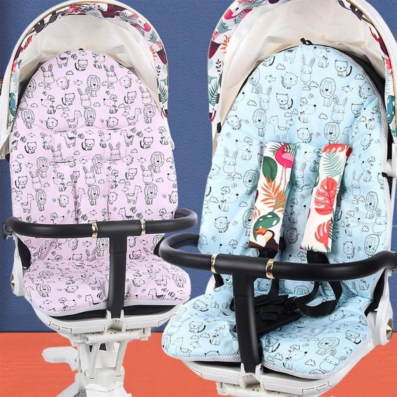 

QX2D Cotton Breathable Cushion Liner Anti-Slip Cushion for Stroller Car