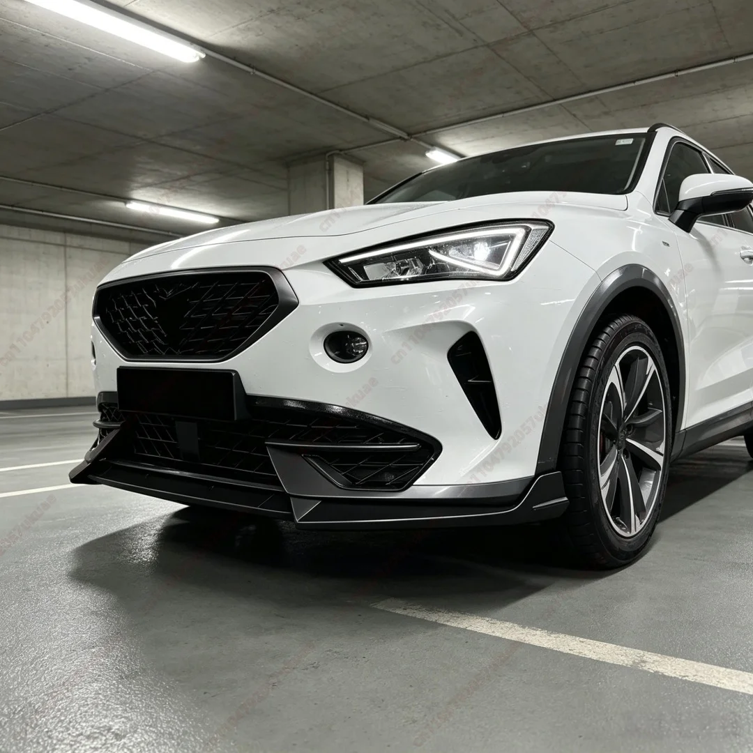 Gloss Black Front Bumper Lip Spoiler Splitters Diffuser Guard For Cupra Formentor TSI VZ VZ2 VZ3 2020-2024 Pre-Facelift Tuning