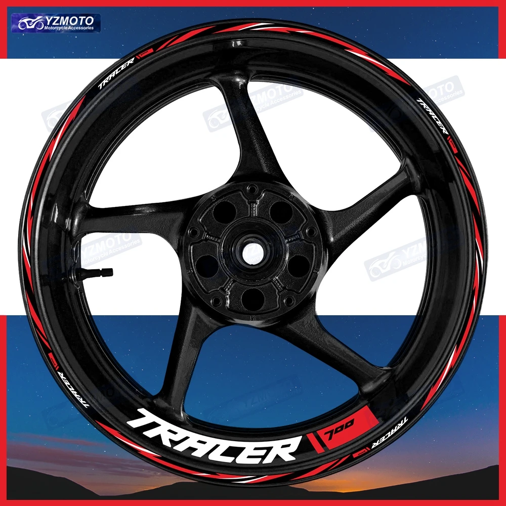 

For TRACER700 Motorcycle Racing 17 Inch Front And Rear Wheel Stripe Sticker Decal Decorative Reflective Waterproof Rim Stickers