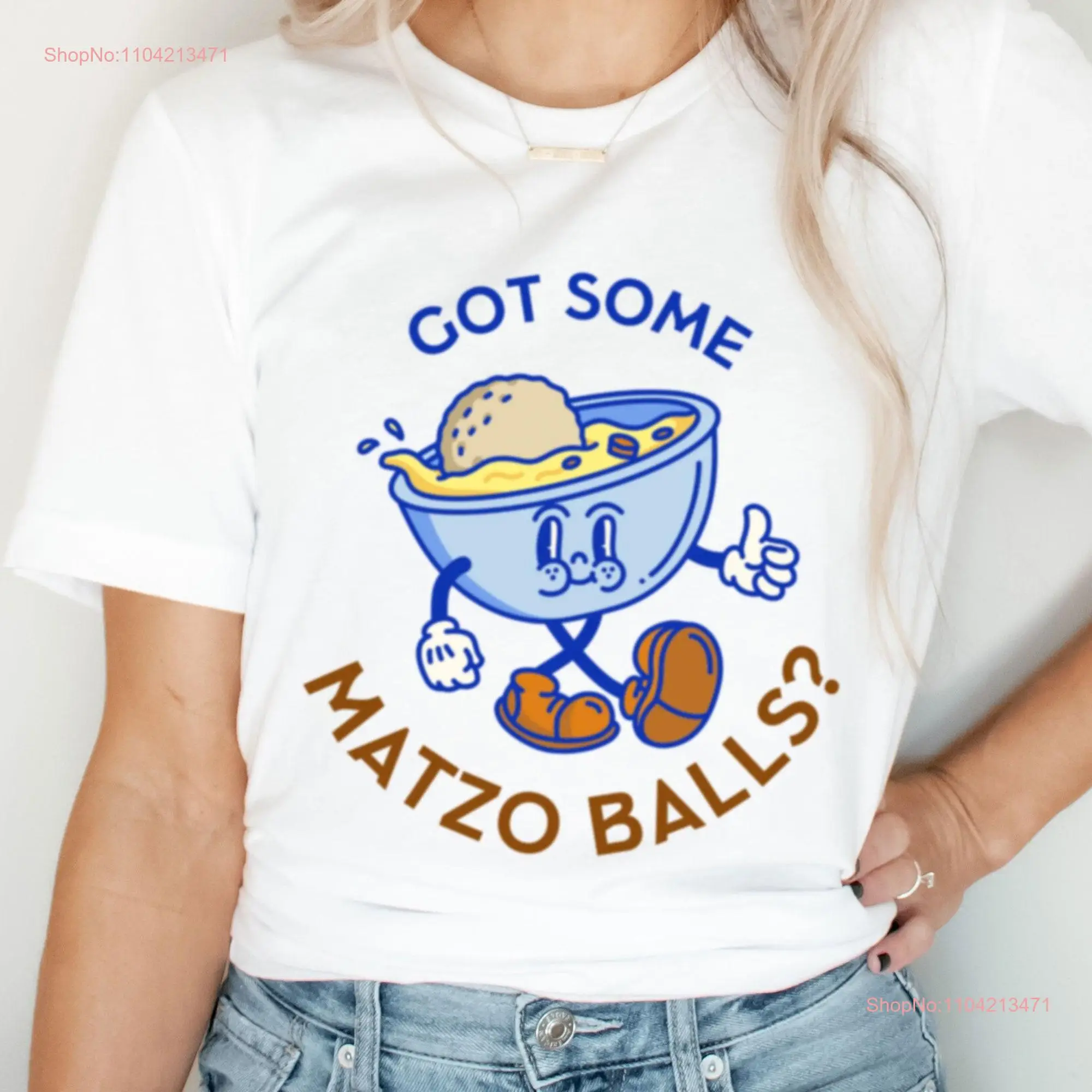 Little Matzo Ball Passover T Shirt Pesach Matching Matzah Couple shirts Jewish Family long or short sleeves