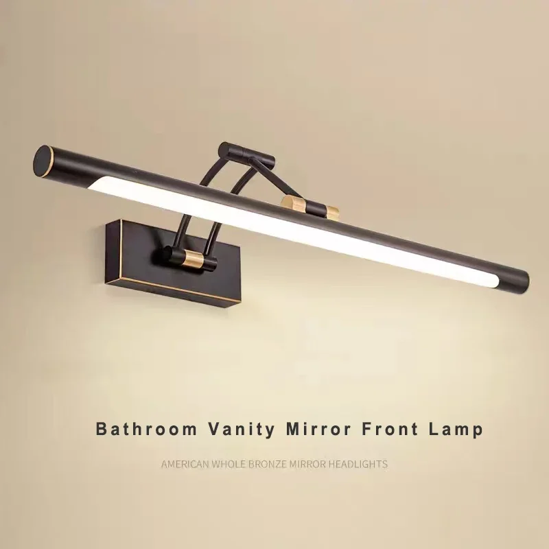 Mirror Front Light Bathroom Mirrors Cabinet Foldable Telescopic Adjustable Washbasin Shower Closet Strip Led Makeup Fill Light