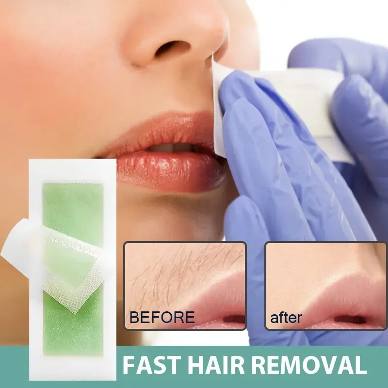 

10 шт./компл., эпилятор для удаления волос, депилятор, полоски холодного воска, бумажный коврик для лица, нетканый материал