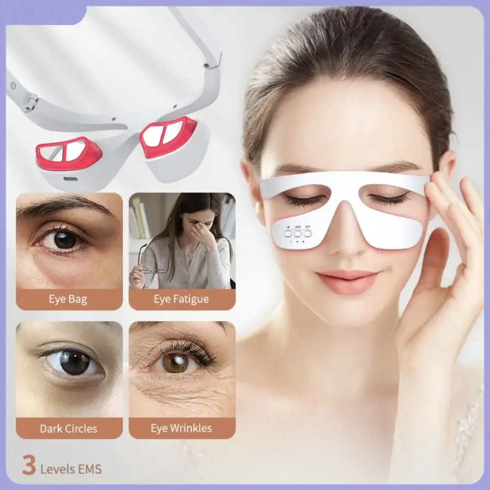 

EMS Eye Massager 3D Eyes Relax Massager Fatigue Relief Lighten Dark Circles Smooth Eye Fine Line Beauty Eye Care