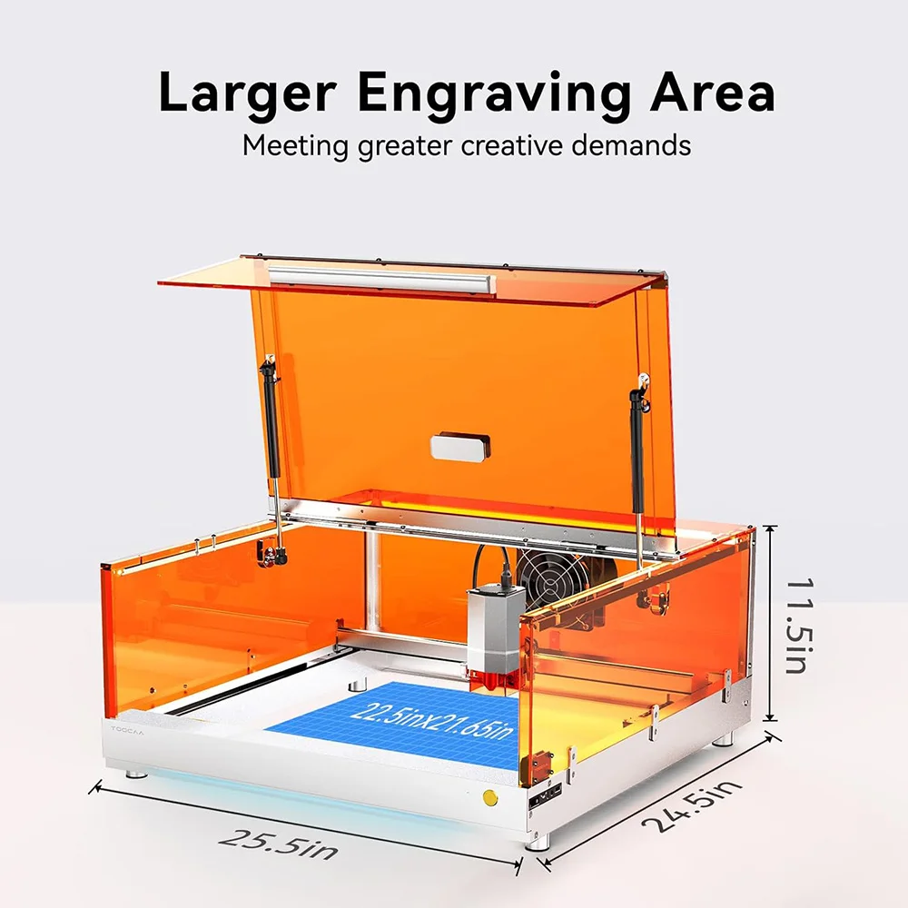 TOOCAA L2 20W Ingesloten AI Lasergraveermachine Klasse 1 Veiligheid Desktop Grote Oppervlakte Hout Acryl Leder MDF Graveermachine