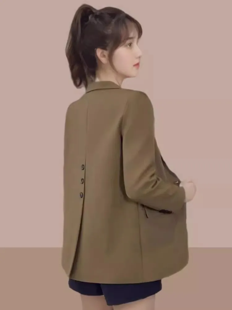 

Casual Sle ort Women's Jaet Spring Autumn New Arrival Profional Front Buttoned Breathable Polyester Coat