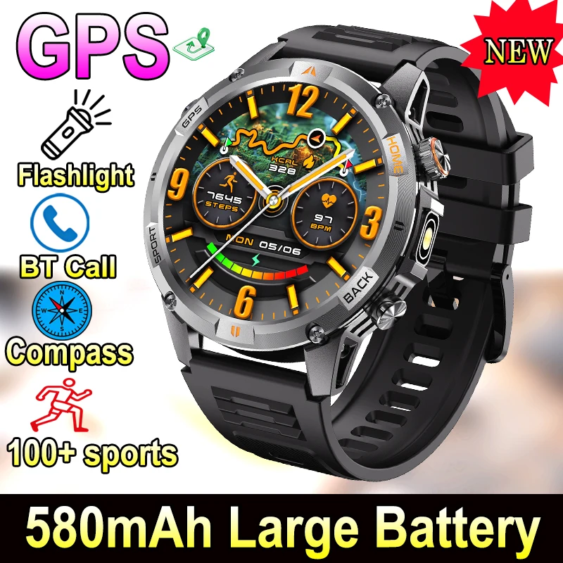 

Outdoor Cycling Running Smart Watch Sports Fitness Data GPS Location Route Navigation Calling Heart Rate Monitor Smartwatch