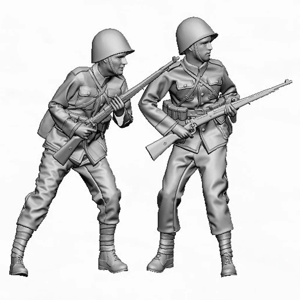 1/35 infantry combat poses, Resin Model figure soldier, Military themes, Unassembled and unpainted kit