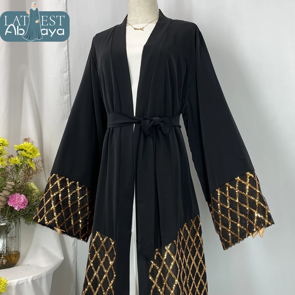 Ramadan Eid Abayasสําหรับผู้หญิงเจียมเนื้อเจียมตัวRobeแฟชั่นหนาซาตินAbayaดูไบหรูหรา 2025 มุสลิมKaftanชุดกิโมโนKebaya