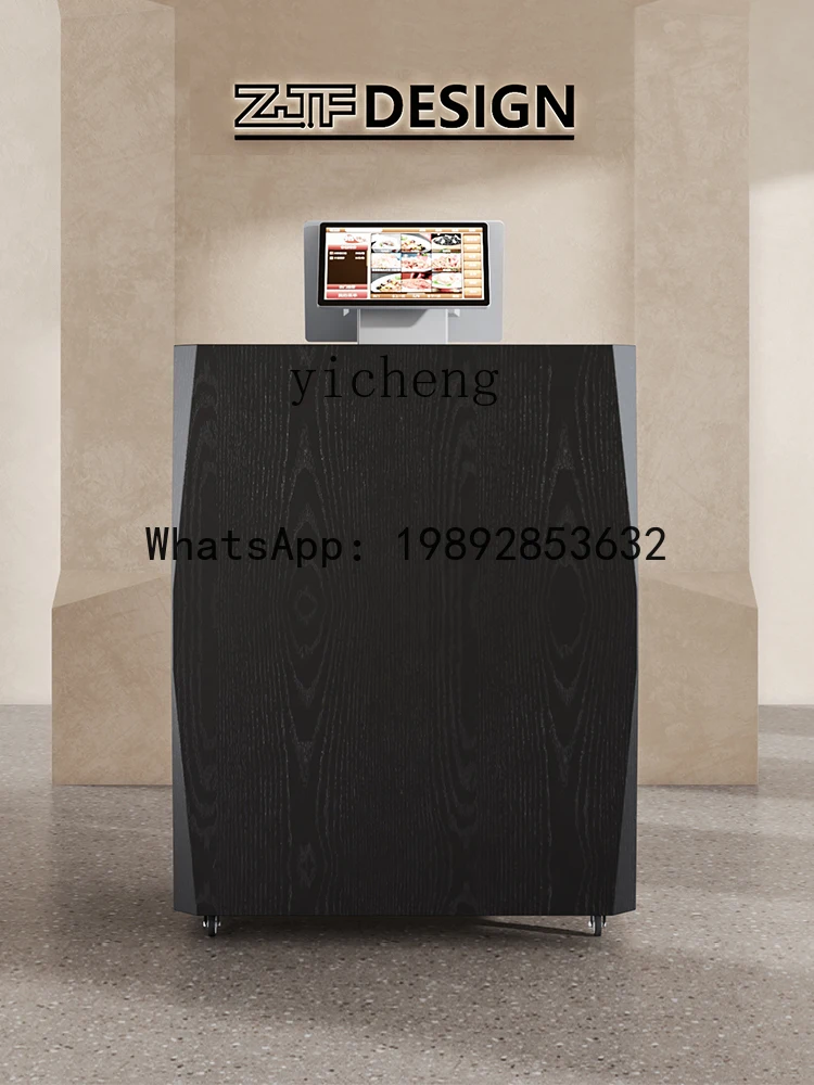 

Welcome Desk Restaurant Reception Desk Wheeled Movable Store Information Desk