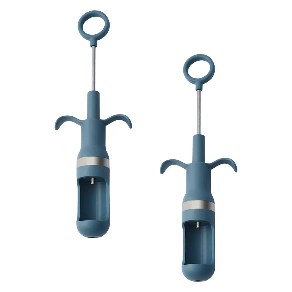 

2 Pcs Corer Extractor Fruit Removing Tools Shape Blue Stainless Steel Jujube Removal Nucleus