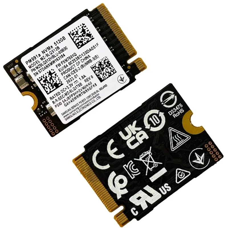 محرك الأقراص الصلبة الداخلي الأصلي PM991/PM991a 1 512GB 2230 M.2 PCIe3.0 x4 NVME لجهاز Microsoft Surface Pro 7+ Steam Deck ssd
