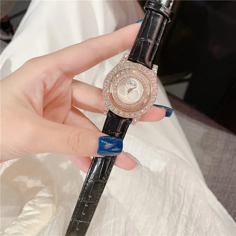 Часы для женщин, кварцевые наручные часы с кожаным ремешком, элегантные минималистичные деловые часы, подарок для подруги, A237