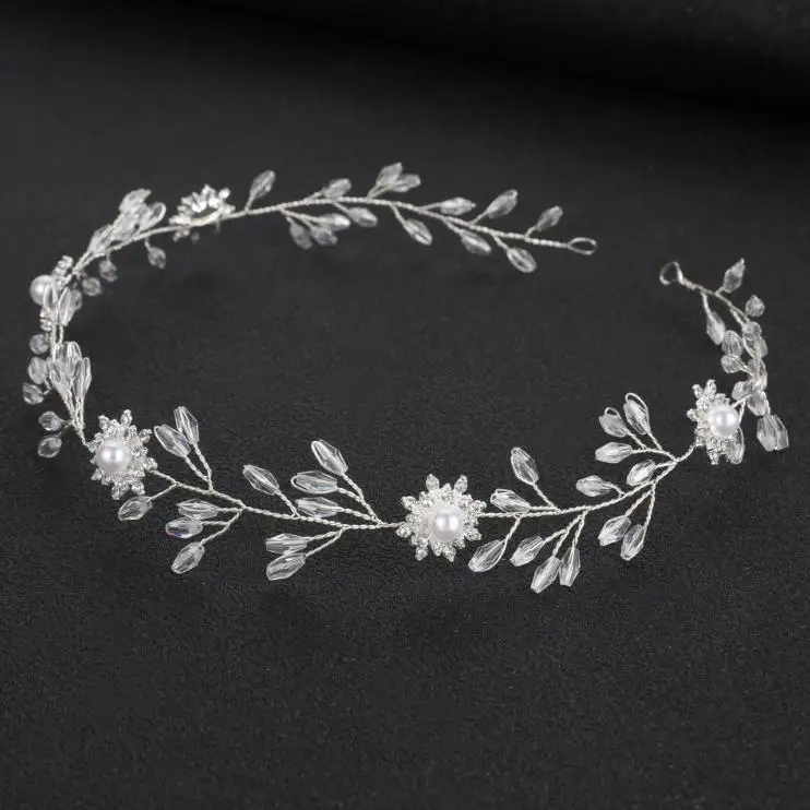 Crystal Hair Vine Headband Tiara For Women Party Rhinestone Hairband Headband Bridal Wedding Hair Accessories Jewelry Vine Tiara