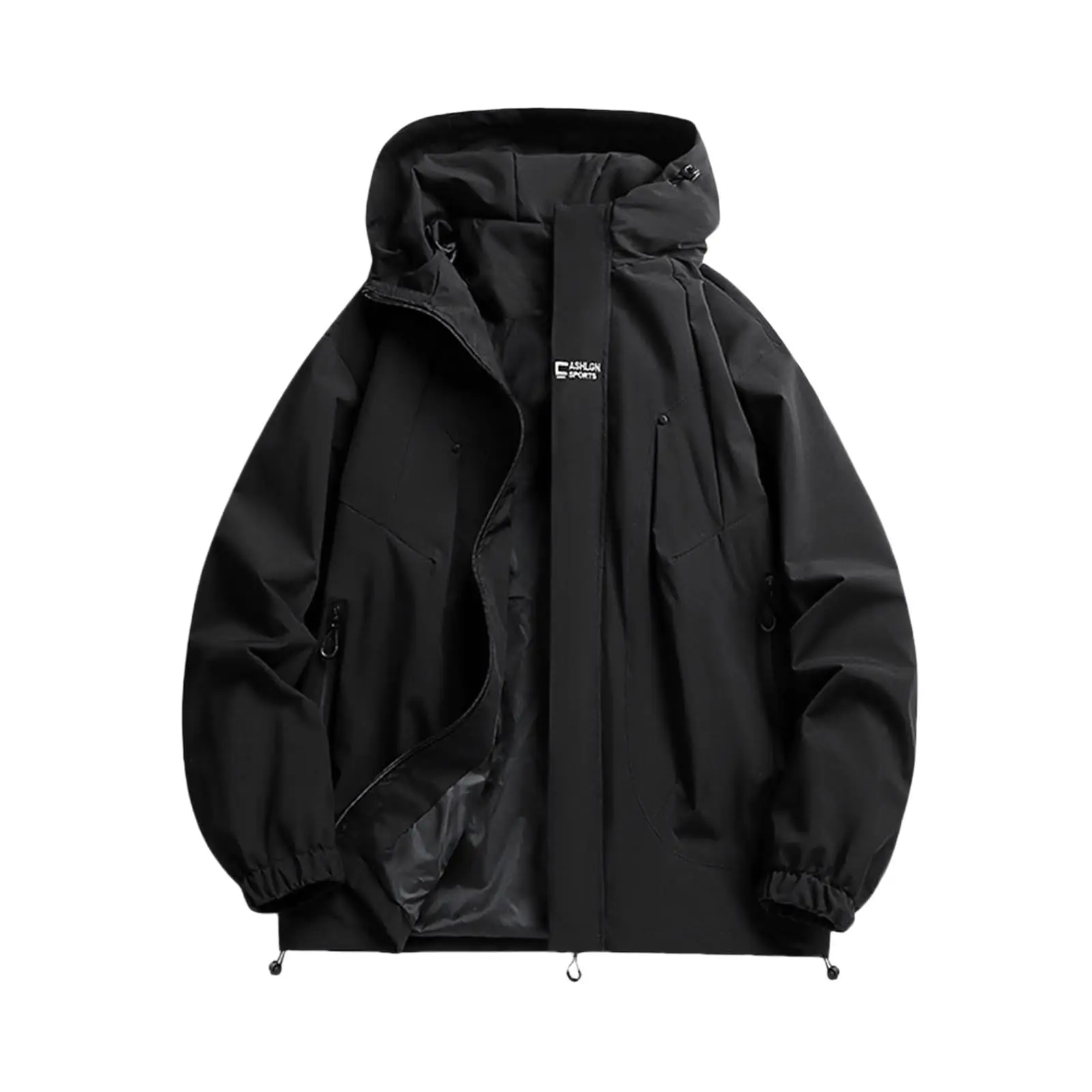 

2026 New Spring Autumn Women's Solid Color Long Sleeved Hooded Outdoor Jacket Windproof Waterproof Suit Casual Ladies Sport Coat