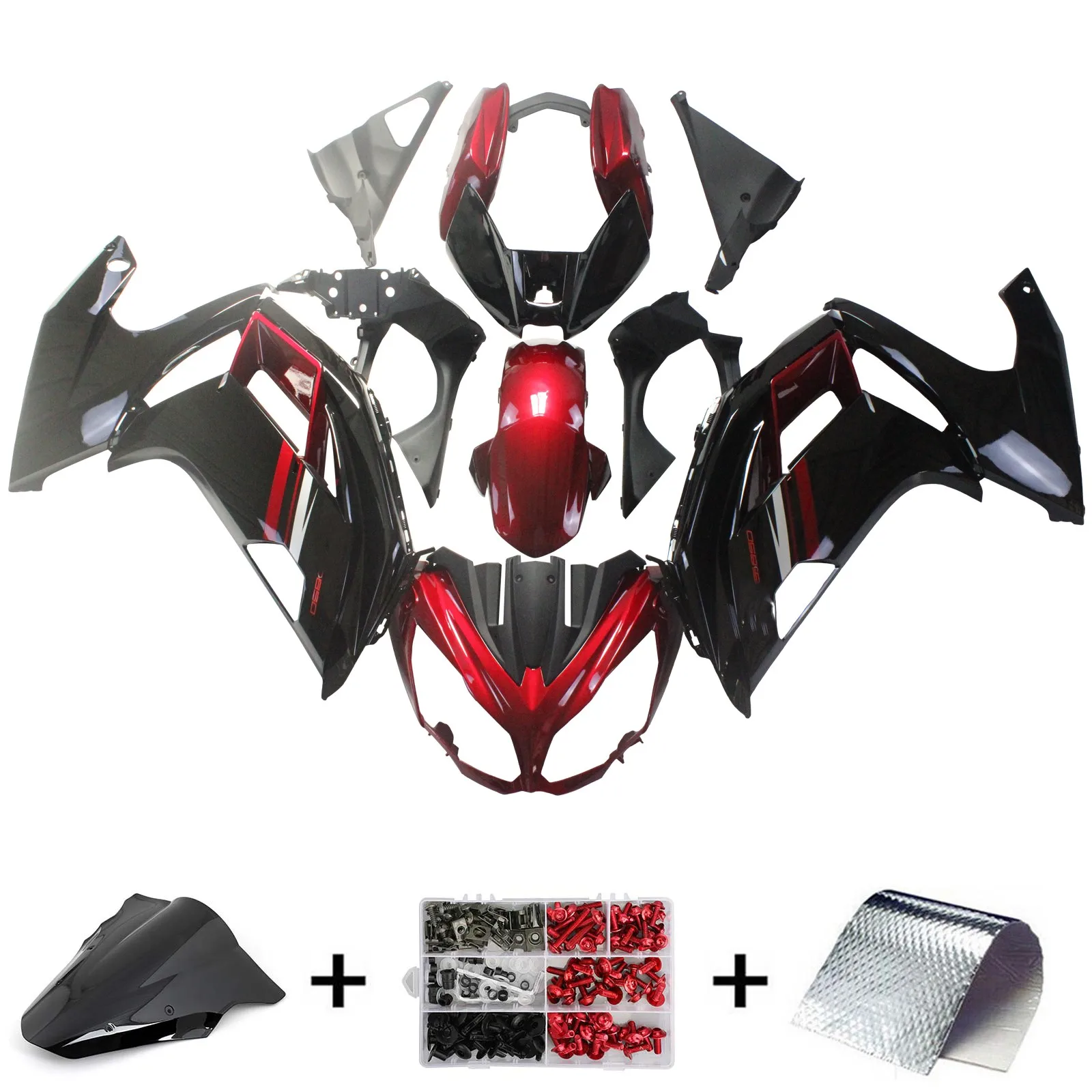 Topteng Injection Fairing Kit Bodywork Plastic ABS fit for Kawasaki ER6F Ninja 650 2012 2013 2014 2015 2016 ER-6F image 4