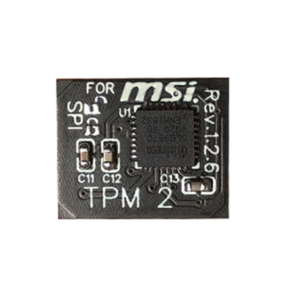 TPM 2.0 Encryption Security Module Remote Card 12 Pin SPI TPM2.0 Security Module for MSI Motherboard