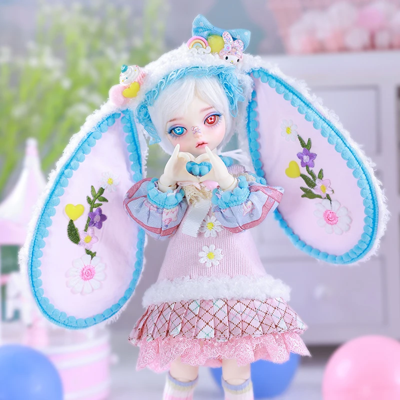 Newest Design Shuga Fairy Binny BJD Doll 1/6 Big Rabbit Ear Girls Resin Art Toys Ball Jointed Dolls