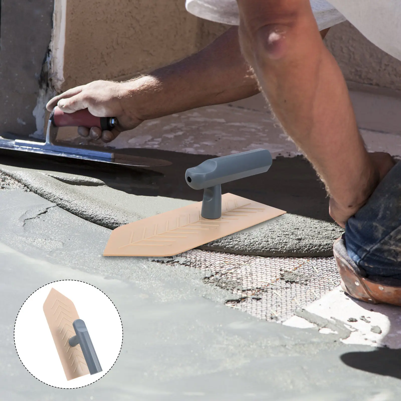 

Plaster Finishing Trowel Plastic with Ergonomic Handle for Wall Smoothing Concrete Finishing Masonry Trowel Tool