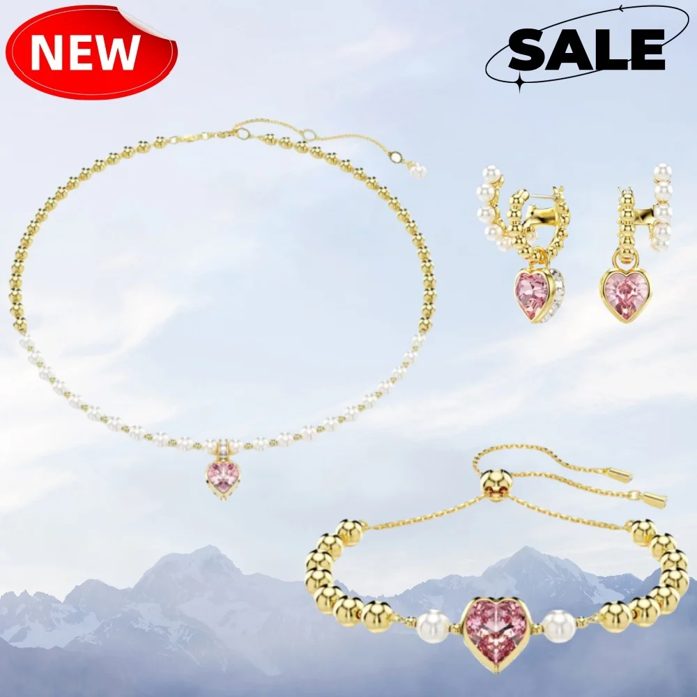 

2025 Jewelry Set Hot Selling Brand Women's Bear Necklace Earrings Bracelet Fashionable Jewelry Suitable for Gifting To Friends