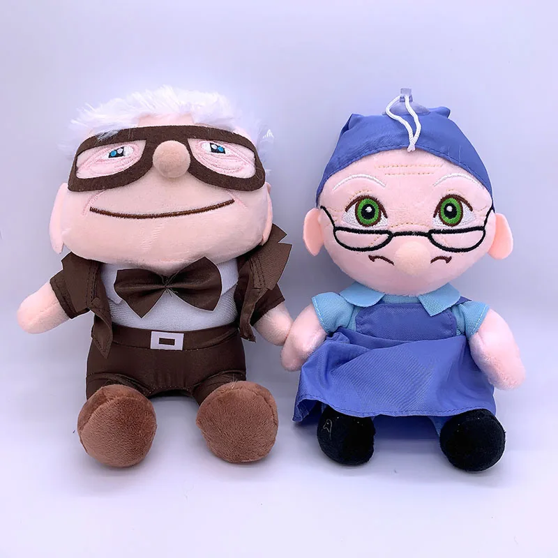 

2pcs/Lot 15/20cm Brinquedos UP Carl Plush Toys The Movie Carl UP Grandfather Grandmother Cartoon Stuffed Soft Plush Toy Kid Gift