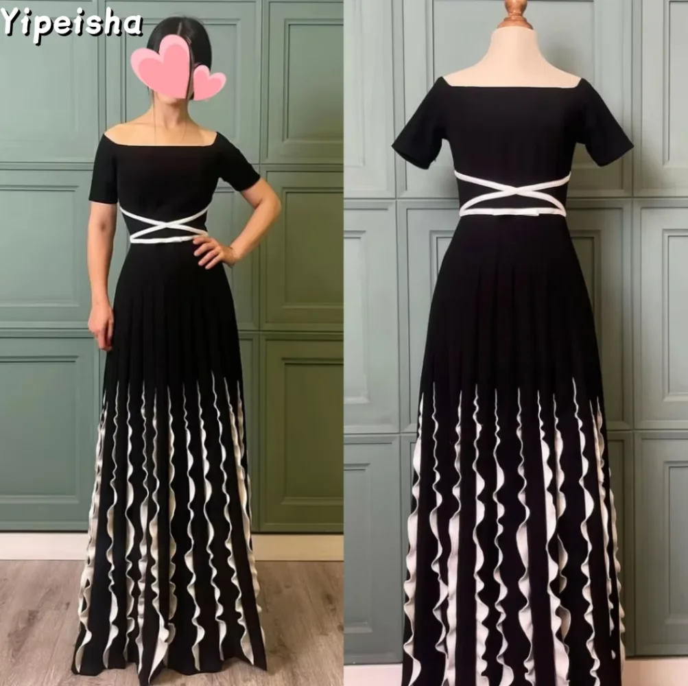 

Customized Prom Satin Ruched Clubbing A-line Off-the-shoulder Bespoke Occasion Gown Midi Dresses