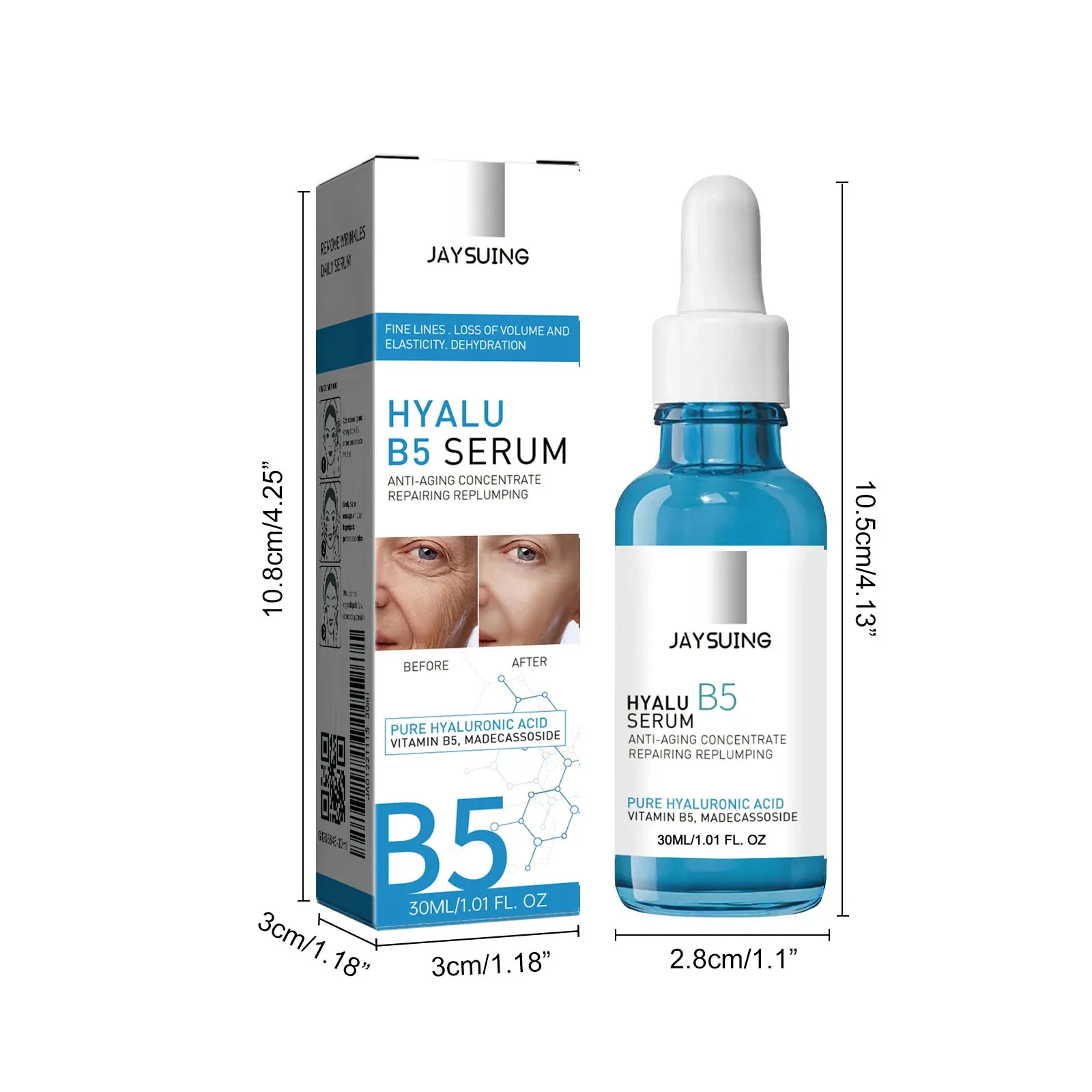 JAYSUING Hyaluronic Facial Serum Pure Acid Smooth Wrinkles Younger Face Lift Tightening Reduce Eye Finelines Face Care New image 6