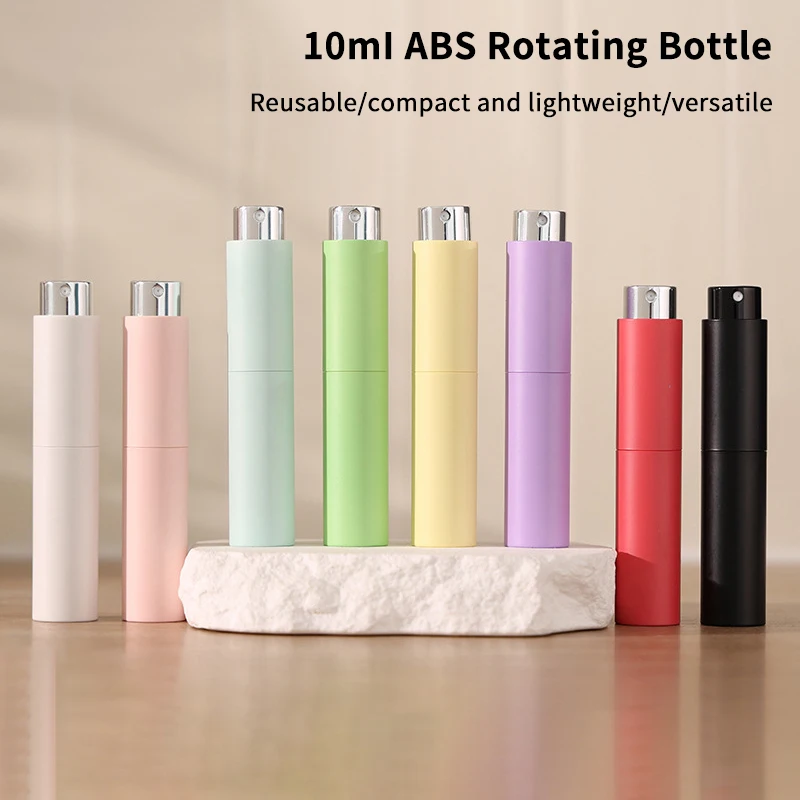 

10ml ABS Rotating Portable Travel Gear Perfume Portable Liquid Cosmetics Containers Refillable Bottles Empty Spray Bottle