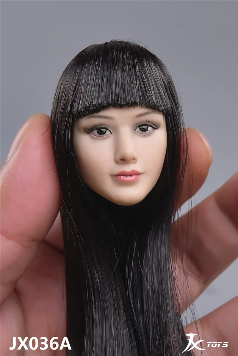 Jxtoys-036 1/6 Women Soldier Head Sculpt Kawaii Phil Asian Cute Girl College Style For 12'' Tan Skin Female Figure Body Toy image 2