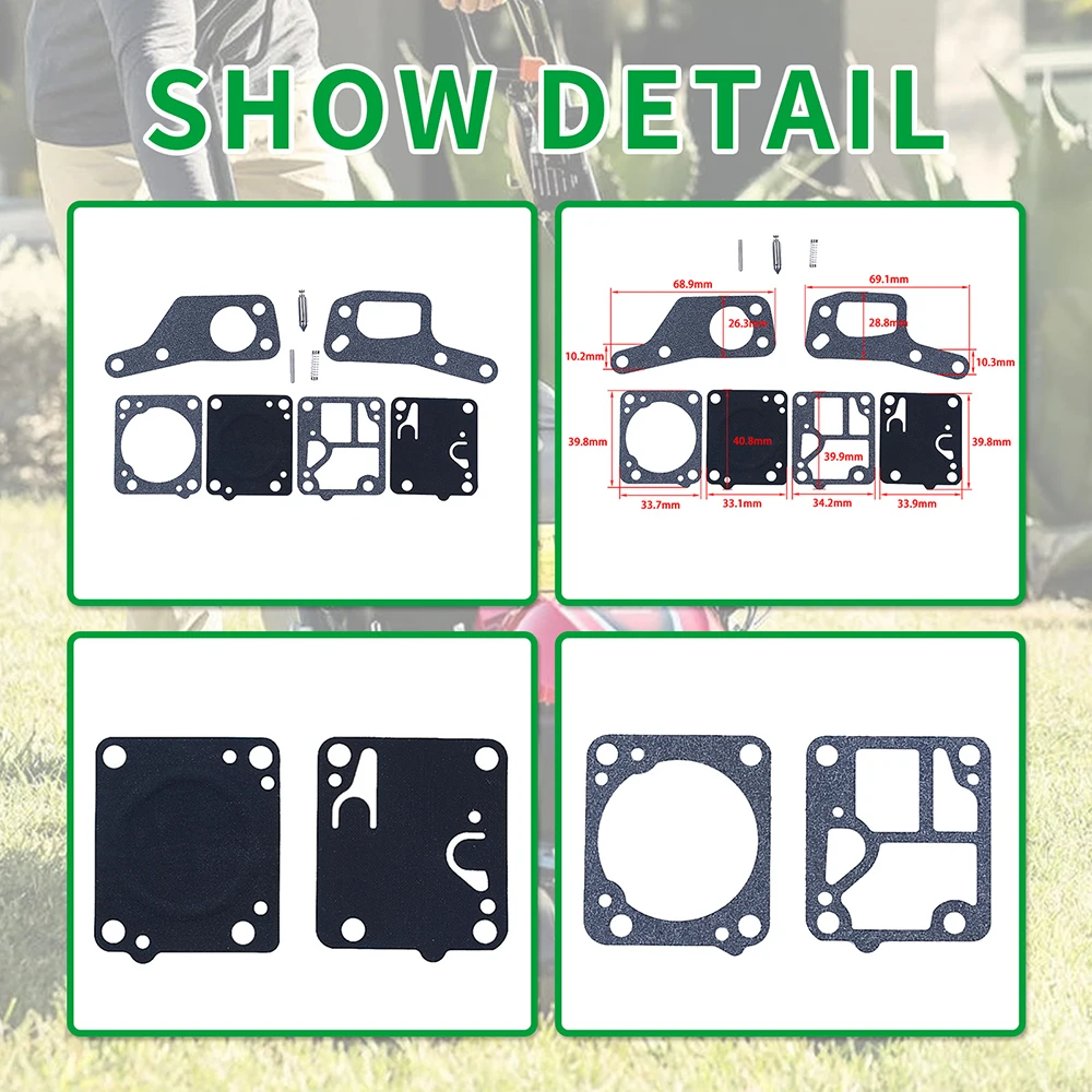 مجموعة إصلاح المكربن ، قطع غيار منشار ، مناسبة لـ mcculh ، حشية ماك صغيرة