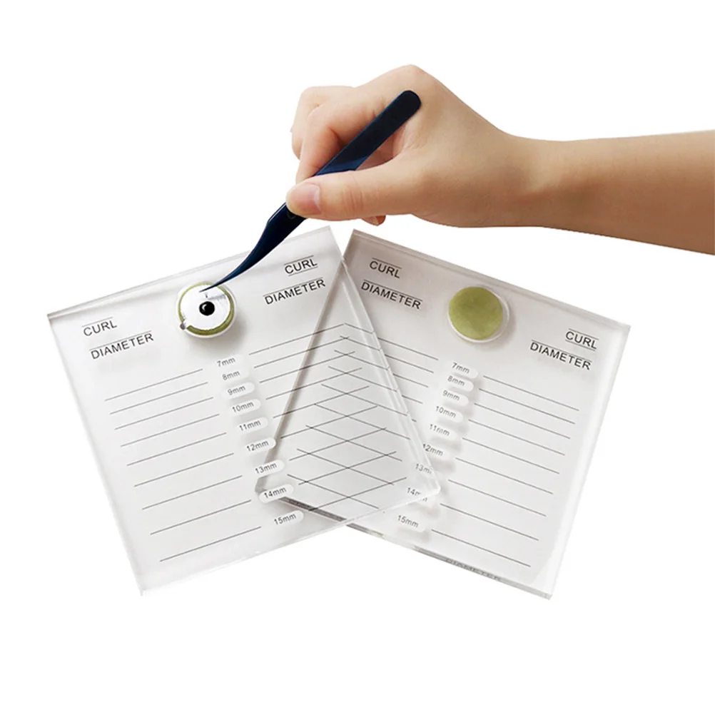 

Eyelash Scale Plate Acrylic Double Side For Eyelash Extension Tray Holder Grafting Lash Plate Jade Included White