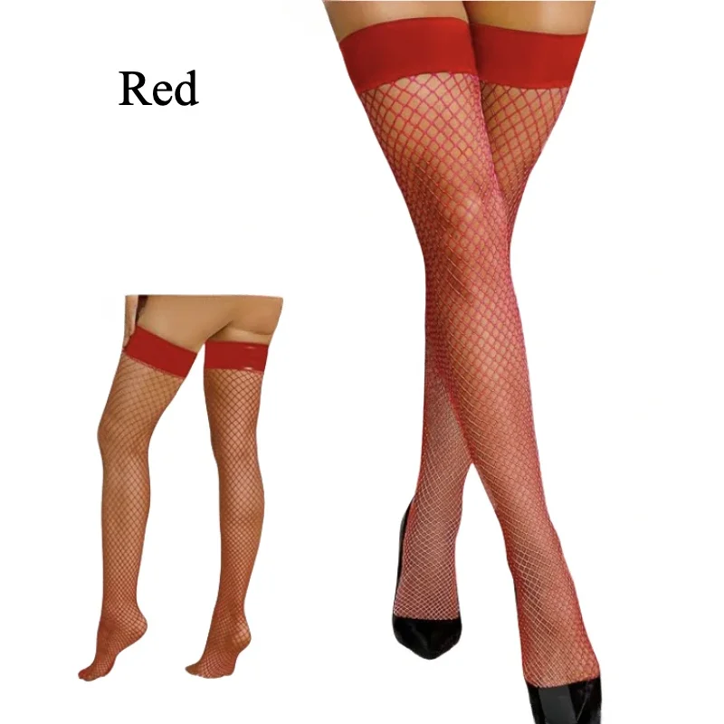 medias Stockings Female Elastic Top Hose Women's Over Knee Stocking Lingerie Thigh High Mesh Hosiery for Woman Girl Friend Gifts - Image 4