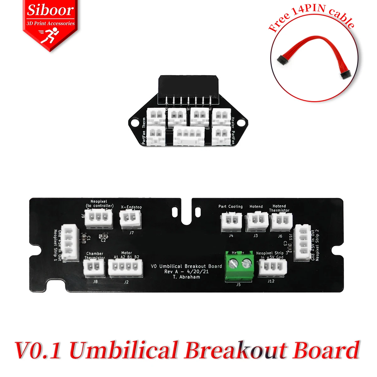 Hot End PCB لوح مهايئ عدة طابعة ثلاثية الأبعاد إطار لوح مهايئ الذاتي R Olling أنبوب ملحقات طابعة ثلاثية الأبعاد + 23 سنتيمتر كابل طويل RGB