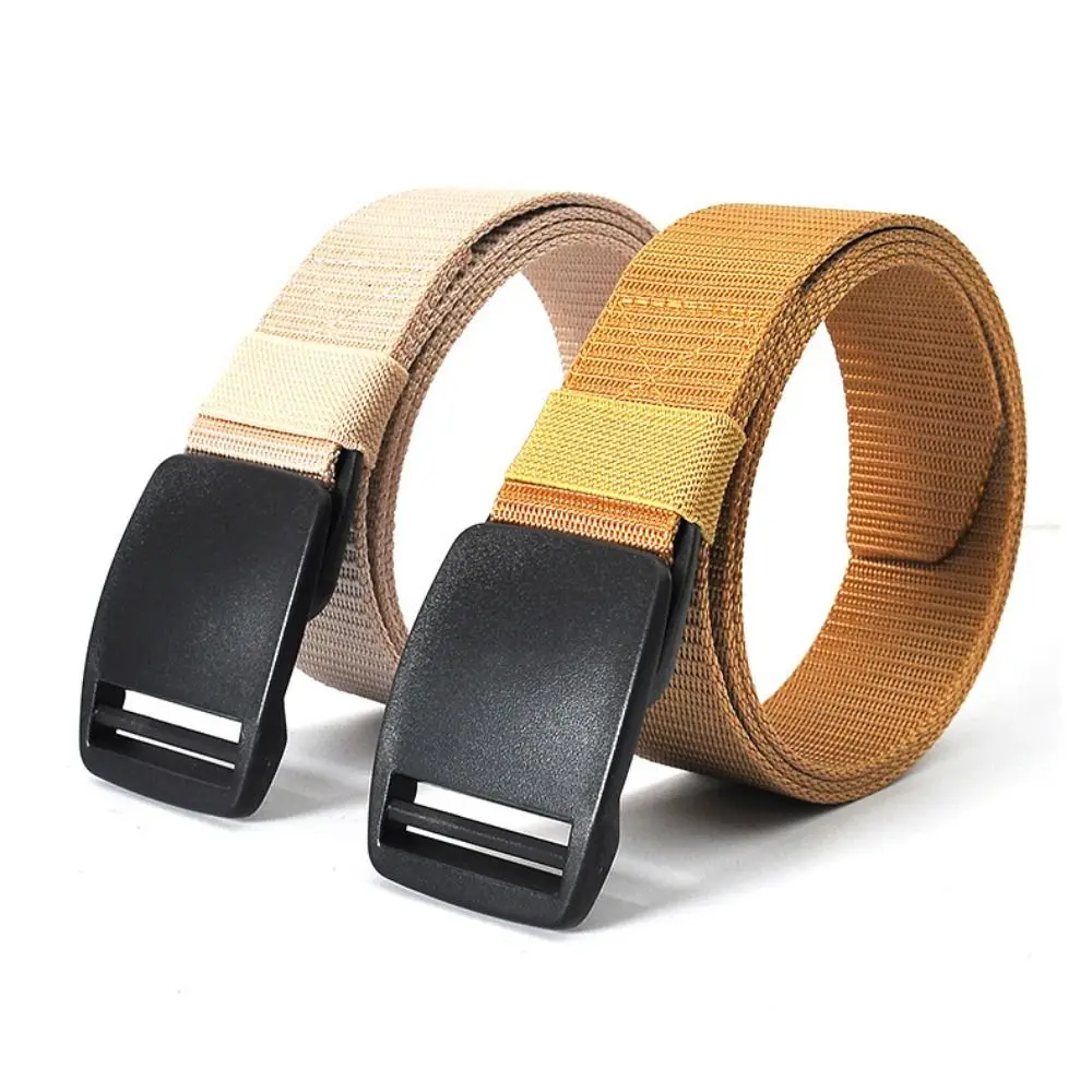 

Fashion Adjustable Nylon Braided Belt Casual Leisure Plastic Fastener Waist Belt Luxury Brand Design Weave Waist Band