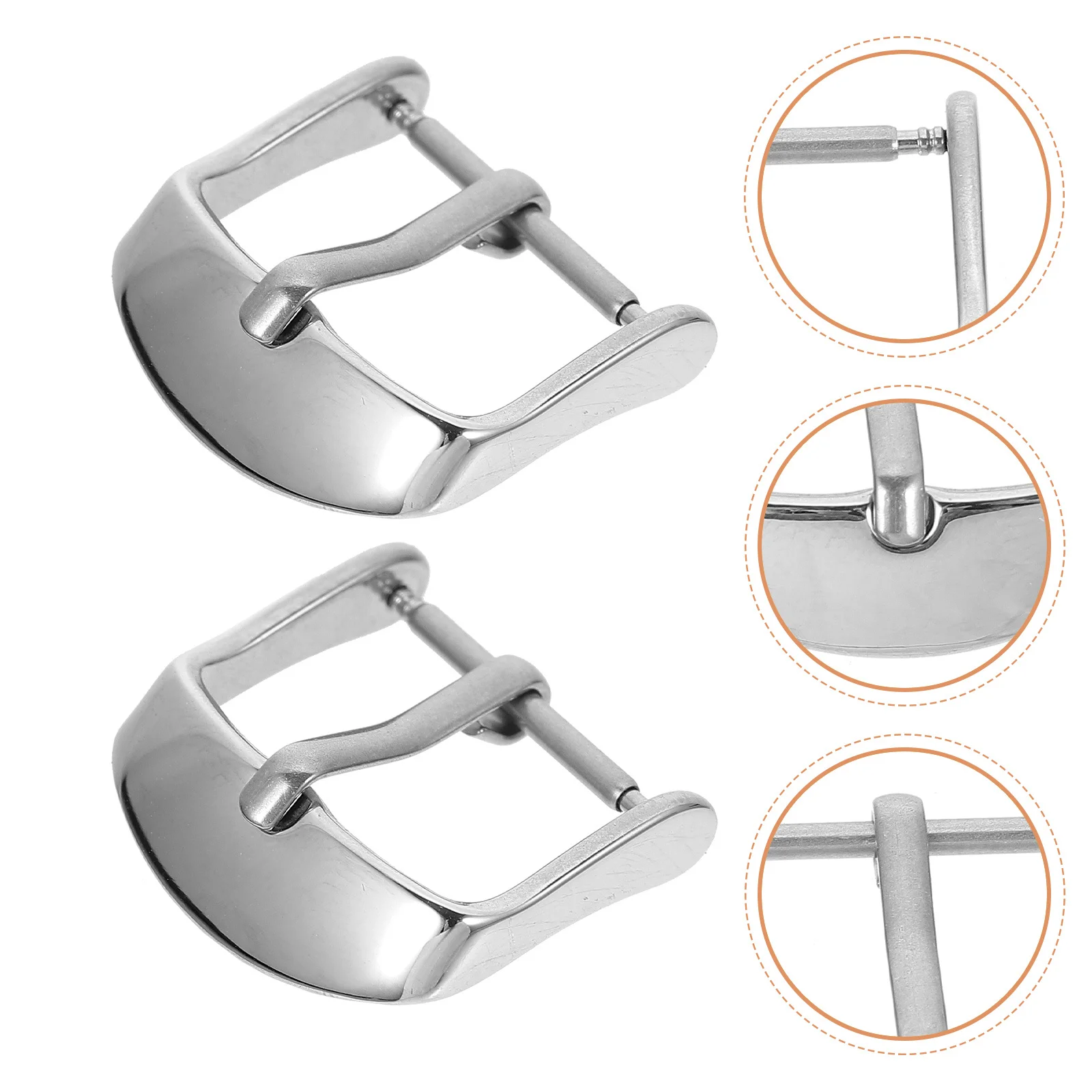 2 قطعة مشبك حزام الفولاذ المقاوم للصدأ المشبك لاستبدال أجزاء دائم حزام (استيك) ساعة أداة إصلاح ساعة الأشرطة العصابات مشبك