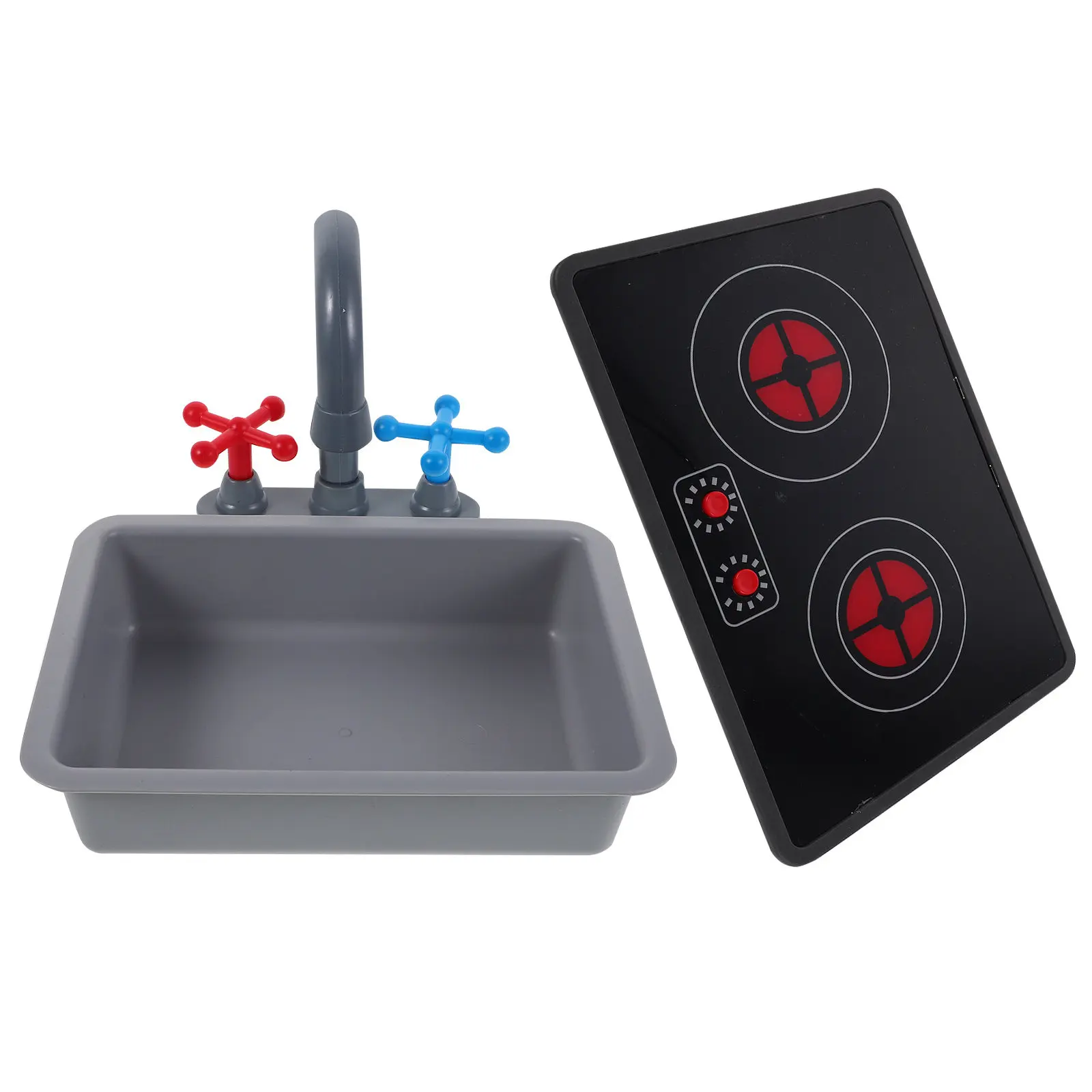 

Детский игровой кухонный набор: Имитация кухни с раковиной, индукционной плитой, интерактивными звуковыми и световыми эффектами, аксессуары для приготовления пищи