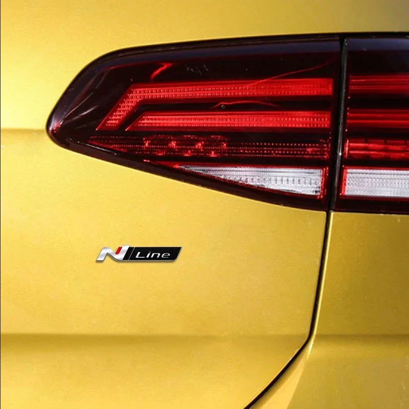 For Hyundai N LINE Fastback Tucson Veloster SONATA I20 I30 Accessories Car Front Grille Hood Rear Trunk Sticker Emblem Badge
