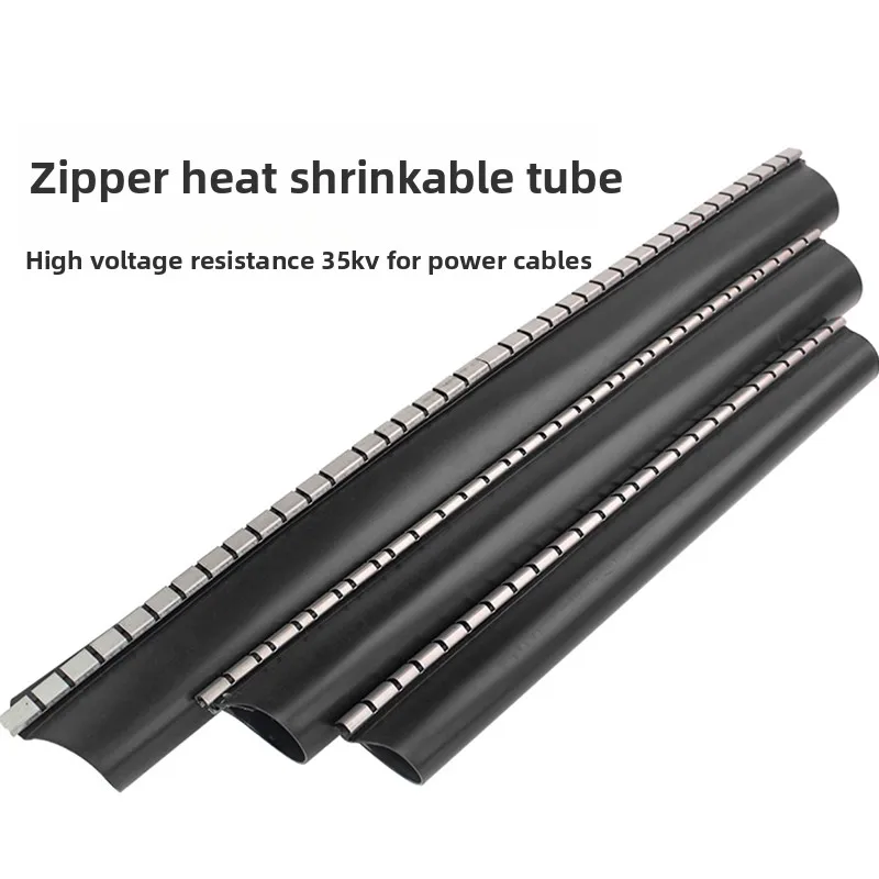 WOER Heat Shrinkable Cable Wrap Zip Type Heat Shrink Tubing Cable Connection Outer Sheath Good