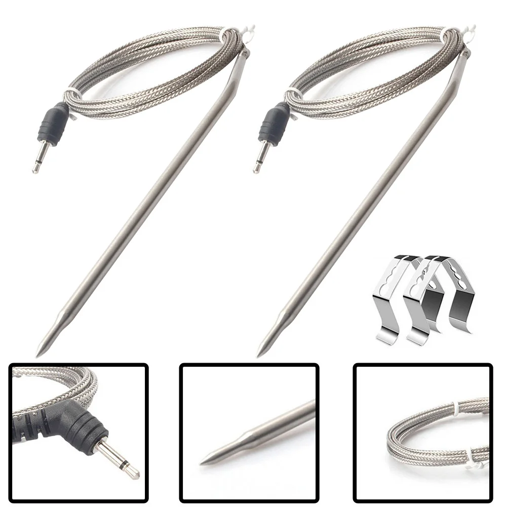 For ThermoPro Pin Temperature Probes TP16 TP07 Tools With Clip Accessorues Baking Cooking Measuring Compatible