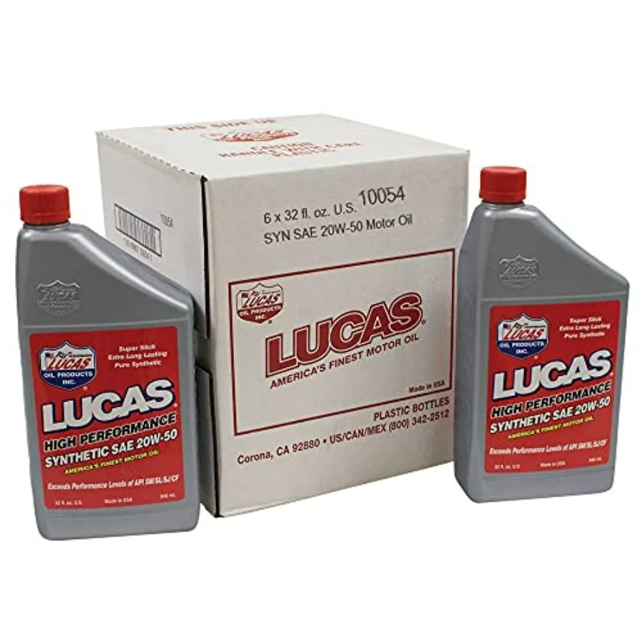

Synthetic Motor Oil Compatible with/Replacement For Lucas Oil for Hydro Units 10054 High-Performance Red Formula 1 Quart