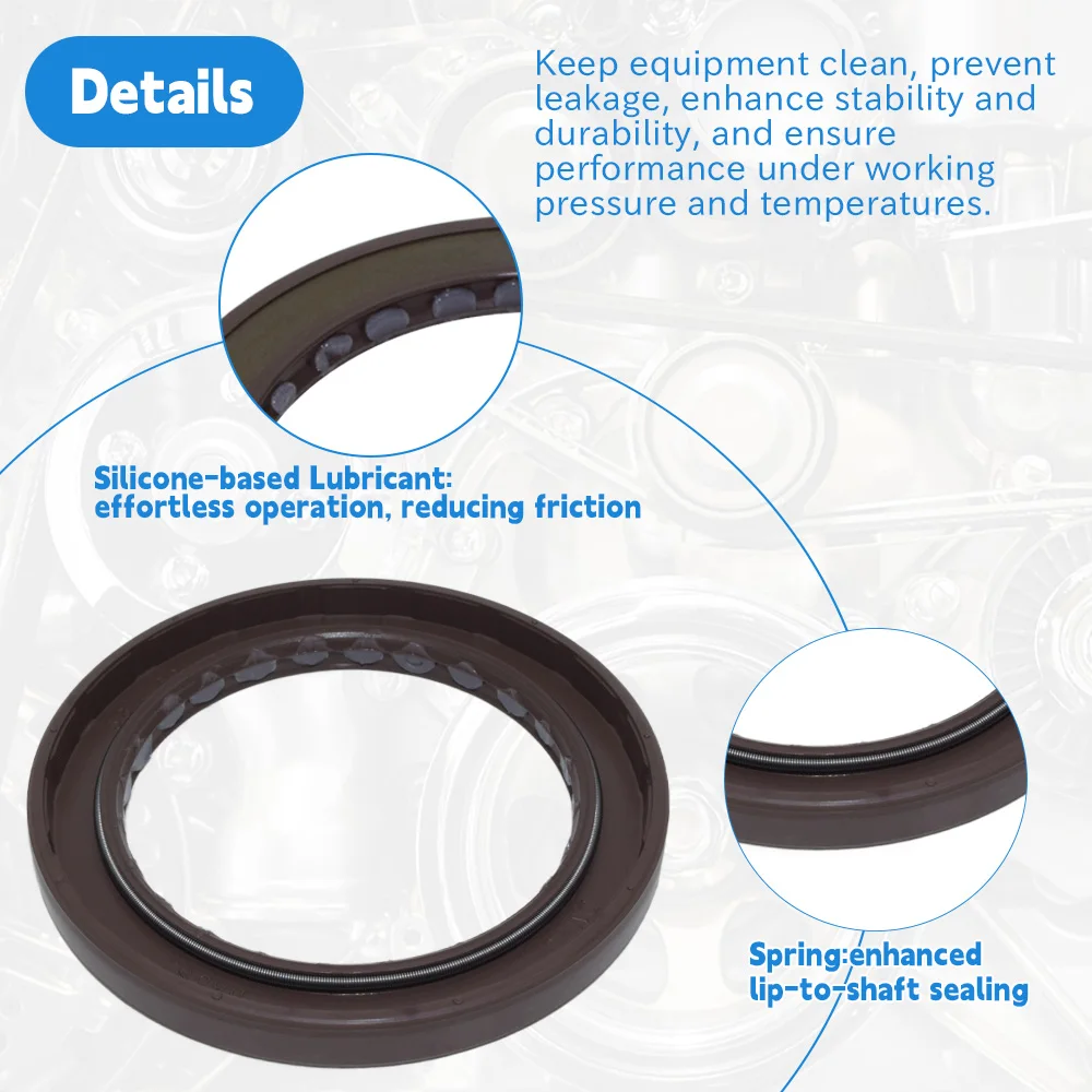 DMHUI Rotary Shaft Sealing Ring 58x80x8mm - BABSL Type FKM Rubber High Pressure Skeleton Oil Seals Factory Direct Sales