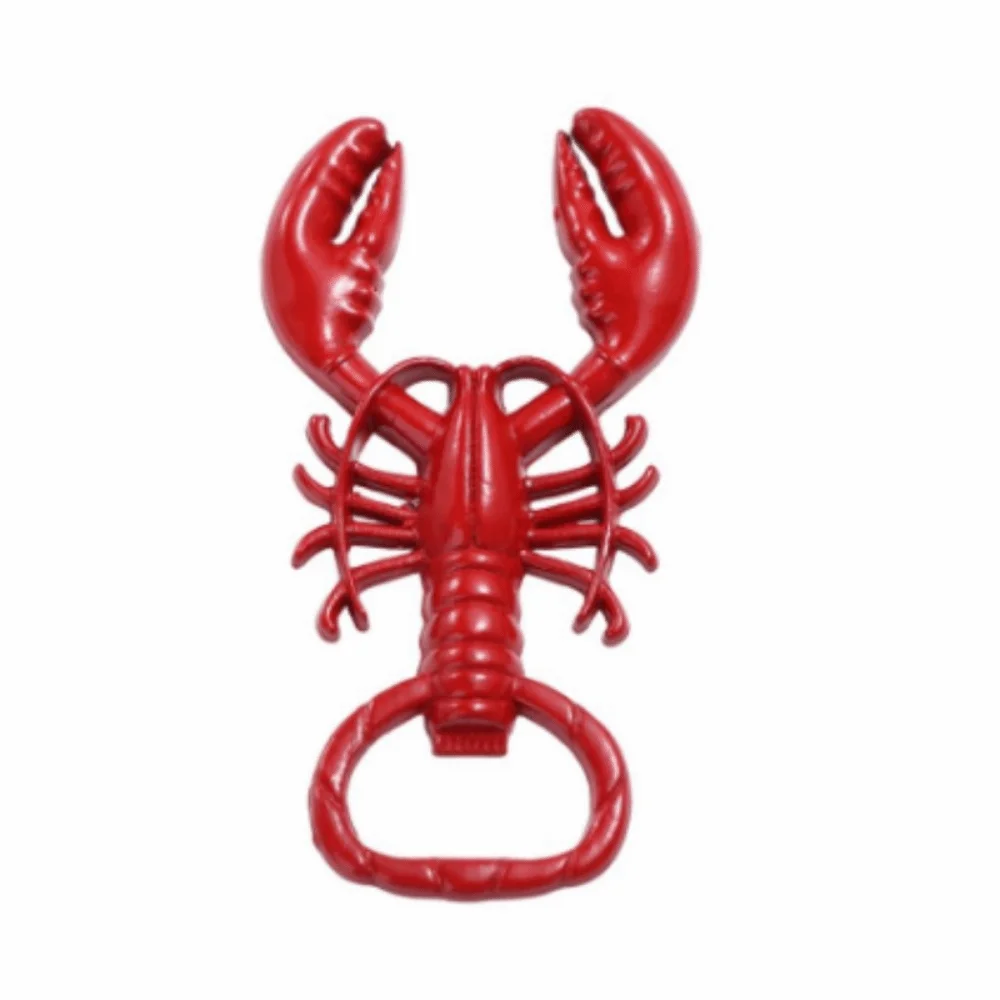 Party Supplies Metal Lobster Corkscrew Bottle Opener Multifunctional Creative Keychain Portable Wine Bottle Remover Summer