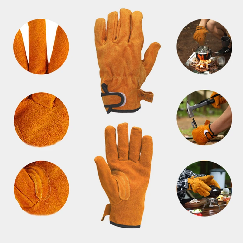 

Garden Heat Resistant Baking Supplies Kitchen Cooking Barbecue Gloves And Tools Oven Mitts Mitten Camping Accessories Potholders