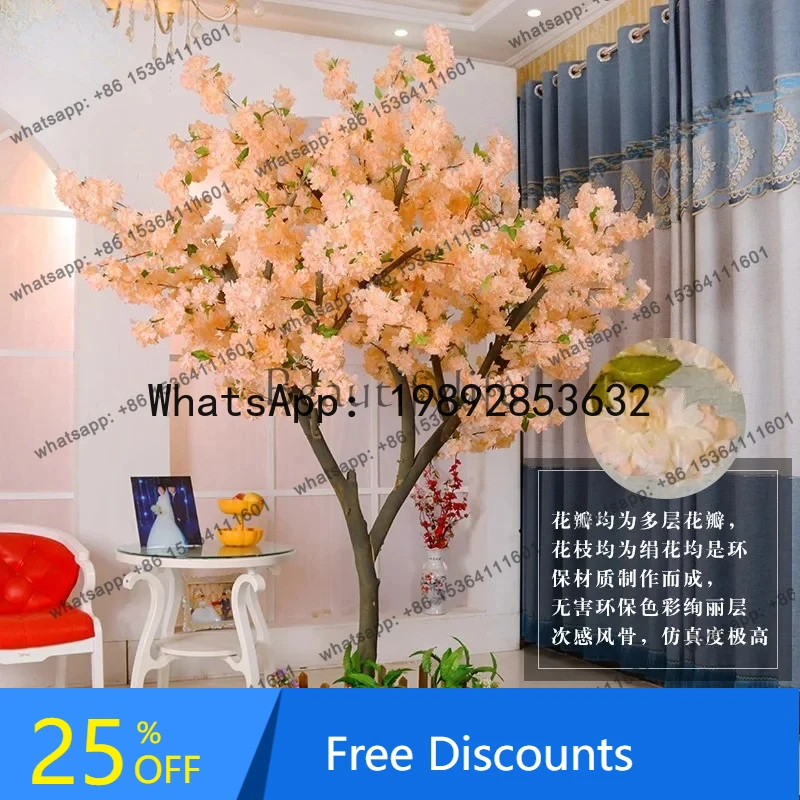 

Дерево бегония торговый центр окно отеля большое зеленое растение украшение на заказ поддельное романтическое дерево вишни