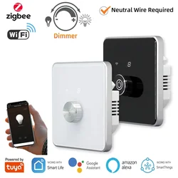 Tuya Smart ZigBee Rotary Dimmer Switch Wireless for LED Light Bulb Adjustable Brightness EU Voice Control with Alexa Google Home