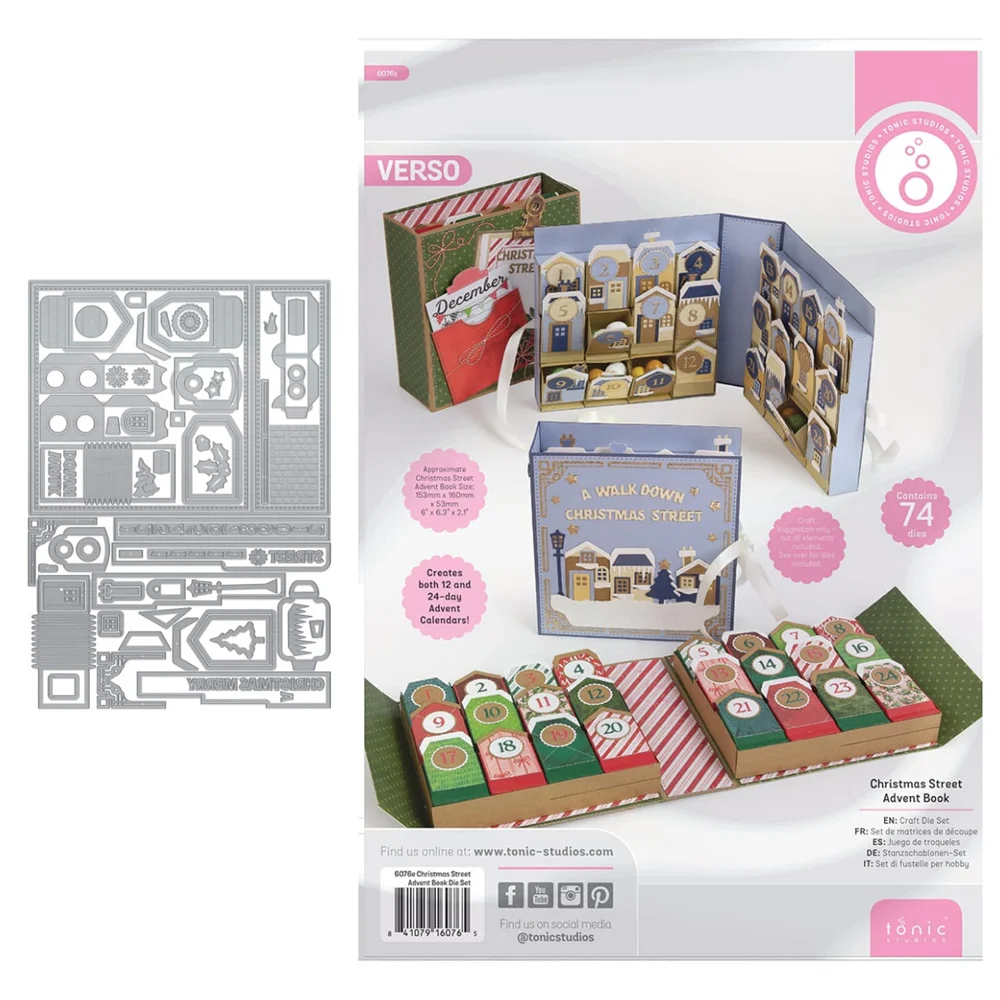 2026 July New Tonic Dies & Stamps, Xmas Camper Van/Street Shop/Fireplace/Holly Ornament, Birthday Clear for Card Scrapbook Craft - view 3