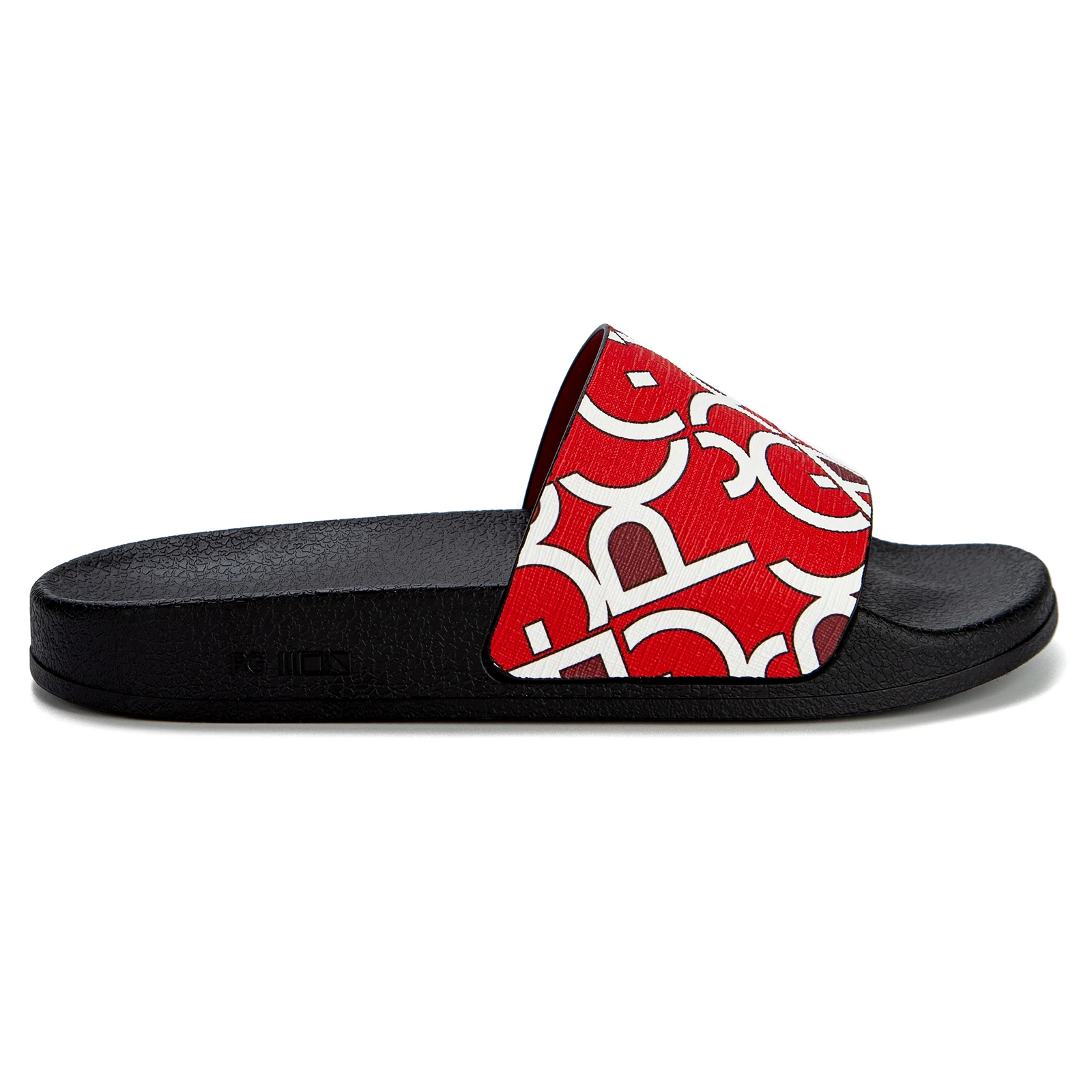 PG New Fashionable Classic Simplicity Women's Slippers PVC Material Letter Printing Outdoor Casual Flat Bottom Slippers