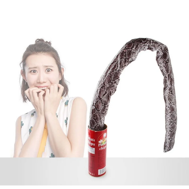 رقاقة البطاطس الأفعى يمكن القفز ، لعبة الثعبان المزحة-خدعة مضحكة الكمامة هدية يوم كذبة حفلة الهالوين الديكور هدية للأعمار 14 فما فوق